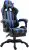 Gamingstoel met voetensteun kunstleer blauw