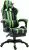 Gamingstoel met voetensteun kunstleer groen
