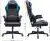 SONGMICS Gaming Chair, Racing Chair, ergonomische bureaustoel, bureaustoel met hoofdsteun en verstelbare armleuningen, in hoogte verstelbaar, stalen frame, kunstleer, zwart-blauw